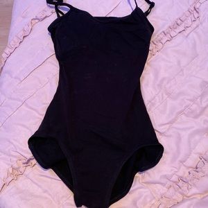 Plain black bodysuit